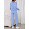 imagePRETTYGARDEN Womens Fall 2 Piece Lounge Sets Zip Up Sweatshirt Jogger Pants Sweat Track Suits Travel Outfit Winter ClothingLight Blue