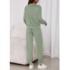 imagePRETTYGARDEN Womens Fall 2 Piece Lounge Sets Zip Up Sweatshirt Jogger Pants Sweat Track Suits Travel Outfit Winter ClothingLight Green