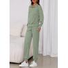 imagePRETTYGARDEN Womens Fall 2 Piece Lounge Sets Zip Up Sweatshirt Jogger Pants Sweat Track Suits Travel Outfit Winter ClothingLight Green