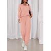 imagePRETTYGARDEN Womens Fall 2 Piece Lounge Sets Zip Up Sweatshirt Jogger Pants Sweat Track Suits Travel Outfit Winter ClothingPink