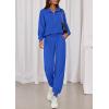 imagePRETTYGARDEN Womens Fall 2 Piece Lounge Sets Zip Up Sweatshirt Jogger Pants Sweat Track Suits Travel Outfit Winter ClothingRoyal Blue