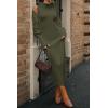 imagePRETTYGARDEN Womens Fall 2 Piece Outfits Knit Long Sleeve Cropped Cardigan Pullover Sweater Maxi Dress Sets Winter ClothingArmy Green