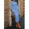 imagePRETTYGARDEN Womens Fall 2 Piece Outfits Knit Long Sleeve Cropped Cardigan Pullover Sweater Maxi Dress Sets Winter ClothingLight Blue
