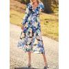 imagePRETTYGARDEN Womens Floral Midi Dress Casual Fall V Neck Long Sleeve Flowy Spring Beach Wedding Guest Vacation DressesBlack Blue Floral