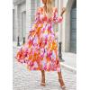 imagePRETTYGARDEN Womens Floral Midi Dress Casual Fall V Neck Long Sleeve Flowy Spring Beach Wedding Guest Vacation DressesMulticolored Print