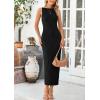 imagePRETTYGARDEN Womens Maxi Dress 2025 Summer Spaghetti Wedding Guest Long Resort Wear Casual Bodycon Sun DressesBlack