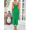 imagePRETTYGARDEN Womens Maxi Dress 2025 Summer Spaghetti Wedding Guest Long Resort Wear Casual Bodycon Sun DressesGreen