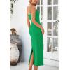 imagePRETTYGARDEN Womens Maxi Dress 2025 Summer Spaghetti Wedding Guest Long Resort Wear Casual Bodycon Sun DressesGreen