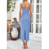imagePRETTYGARDEN Womens Maxi Dress 2025 Summer Spaghetti Wedding Guest Long Resort Wear Casual Bodycon Sun DressesLight Blue