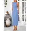 imagePRETTYGARDEN Womens Maxi Dress 2025 Summer Spaghetti Wedding Guest Long Resort Wear Casual Bodycon Sun DressesLight Blue