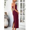 imagePRETTYGARDEN Womens Maxi Dress 2025 Summer Spaghetti Wedding Guest Long Resort Wear Casual Bodycon Sun DressesWine Red