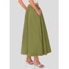 imagePRETTYGARDEN Womens Maxi Skirts 2025 Summer Trendy Ruffle High Waisted Casual Long Flowy Skirt with PocketsArmy Green