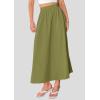 imagePRETTYGARDEN Womens Maxi Skirts 2025 Summer Trendy Ruffle High Waisted Casual Long Flowy Skirt with PocketsArmy Green