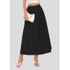 imagePRETTYGARDEN Womens Maxi Skirts 2025 Summer Trendy Ruffle High Waisted Casual Long Flowy Skirt with PocketsBlack