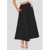 imagePRETTYGARDEN Womens Maxi Skirts 2025 Summer Trendy Ruffle High Waisted Casual Long Flowy Skirt with PocketsBlack