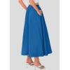 imagePRETTYGARDEN Womens Maxi Skirts 2025 Summer Trendy Ruffle High Waisted Casual Long Flowy Skirt with PocketsBlue