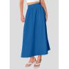 imagePRETTYGARDEN Womens Maxi Skirts 2025 Summer Trendy Ruffle High Waisted Casual Long Flowy Skirt with PocketsBlue