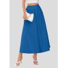 imagePRETTYGARDEN Womens Maxi Skirts 2025 Summer Trendy Ruffle High Waisted Casual Long Flowy Skirt with PocketsBlue