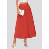 imagePRETTYGARDEN Womens Maxi Skirts 2025 Summer Trendy Ruffle High Waisted Casual Long Flowy Skirt with PocketsBrick Red