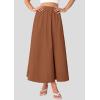imagePRETTYGARDEN Womens Maxi Skirts 2025 Summer Trendy Ruffle High Waisted Casual Long Flowy Skirt with PocketsBrown