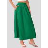 imagePRETTYGARDEN Womens Maxi Skirts 2025 Summer Trendy Ruffle High Waisted Casual Long Flowy Skirt with PocketsGreen