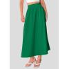 imagePRETTYGARDEN Womens Maxi Skirts 2025 Summer Trendy Ruffle High Waisted Casual Long Flowy Skirt with PocketsGreen
