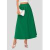 imagePRETTYGARDEN Womens Maxi Skirts 2025 Summer Trendy Ruffle High Waisted Casual Long Flowy Skirt with PocketsGreen