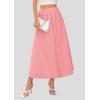 imagePRETTYGARDEN Womens Maxi Skirts 2025 Summer Trendy Ruffle High Waisted Casual Long Flowy Skirt with PocketsPink