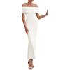 imagePRETTYGARDEN Womens Off The Shoulder Maxi Dresses 2025 Summer Formal Elegant Cocktail Party Wedding Guest Long DressWhite