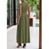 imagePRETTYGARDEN Womens Skirt Sets 2025 Summer Ruched Tank Tops Ruffle Maxi Skirts Wedding Guest Matching 2 Piece OutfitsArmy Green