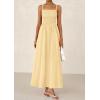imagePRETTYGARDEN Womens Smocked Maxi Dresses 2025 Summer Beach Sundress Casual Spaghetti Strap Swing A Line Long Flowy DressBeige