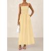 imagePRETTYGARDEN Womens Smocked Maxi Dresses 2025 Summer Beach Sundress Casual Spaghetti Strap Swing A Line Long Flowy DressBeige