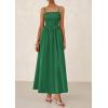 imagePRETTYGARDEN Womens Smocked Maxi Dresses 2025 Summer Beach Sundress Casual Spaghetti Strap Swing A Line Long Flowy DressDark Green