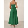 imagePRETTYGARDEN Womens Smocked Maxi Dresses 2025 Summer Beach Sundress Casual Spaghetti Strap Swing A Line Long Flowy DressDark Green