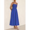 imagePRETTYGARDEN Womens Smocked Maxi Dresses 2025 Summer Beach Sundress Casual Spaghetti Strap Swing A Line Long Flowy DressRoyal Blue