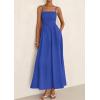imagePRETTYGARDEN Womens Smocked Maxi Dresses 2025 Summer Beach Sundress Casual Spaghetti Strap Swing A Line Long Flowy DressRoyal Blue