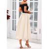 imagePRETTYGARDEN Womens Summer Off Shoulder Sleeveless Midi Dress Cocktail A Line Flowy Wedding Guest Dresses with PocketsBlack Apricot