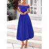 imagePRETTYGARDEN Womens Summer Off Shoulder Sleeveless Midi Dress Cocktail A Line Flowy Wedding Guest Dresses with PocketsRoyal Blue