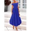 imagePRETTYGARDEN Womens Summer Off Shoulder Sleeveless Midi Dress Cocktail A Line Flowy Wedding Guest Dresses with PocketsRoyal Blue
