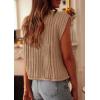 imagePRETTYGARDEN Womens Summer Sweaters Vest 2025 Sleeveless Button Down Cropped Pockets Chunky Knit Cardigan Trendy Tank TopsKhaki