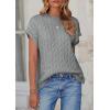 imagePRETTYGARDEN Womens Sweater Vest 2025 Summer Short Sleeve Tops Casual Crewneck Knit Oversized Pullover Trendy Spring OutfitsGrey