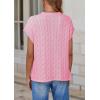 imagePRETTYGARDEN Womens Sweater Vest 2025 Summer Short Sleeve Tops Casual Crewneck Knit Oversized Pullover Trendy Spring OutfitsPink