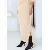 imagePRETTYGARDEN Womens Two Piece Matching Sweater Sets Knit Long Sleeve Pullover Tops Bodycon Long Maxi Skirts Fall OutfitsBeige