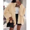 imagePRETTYGARDEN Womens Winter Button Down Cardigan Sweaters Mock Neck Lantern Long Sleeve Chunky Knit Jacket Trendy OuterwearBeige