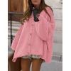 imagePRETTYGARDEN Womens Winter Button Down Cardigan Sweaters Mock Neck Lantern Long Sleeve Chunky Knit Jacket Trendy OuterwearPink