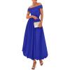 imagePRETTYGARDEN Womens Summer Off Shoulder Sleeveless Midi Dress Cocktail A Line Flowy Wedding Guest Dresses with PocketsRoyal Blue