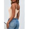 imagePRETTYGARDEN Built in Bra Tank Tops for Women Summer 2025 Sleeveless Spaghetti Strap Camisole Basic Crop Cute Going Out TopApricot