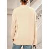 imagePRETTYGARDEN Casual Long Sleeve Oversized Sweaters for Women 2025 Loose Mock Neck Pullover Sweater Ribbed Knit Fall ClothesBeige