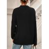 imagePRETTYGARDEN Casual Long Sleeve Oversized Sweaters for Women 2025 Loose Mock Neck Pullover Sweater Ribbed Knit Fall ClothesBlack