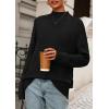 imagePRETTYGARDEN Casual Long Sleeve Oversized Sweaters for Women 2025 Loose Mock Neck Pullover Sweater Ribbed Knit Fall ClothesBlack